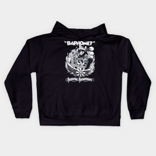 Vintage Cartoon Baphomet - Steamboat Baphy - Occult - Satanic Symphony Kids Hoodie